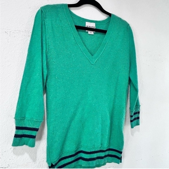 DE RIGUEUR wool blend green sweater size:M - Picture 2 of 12
